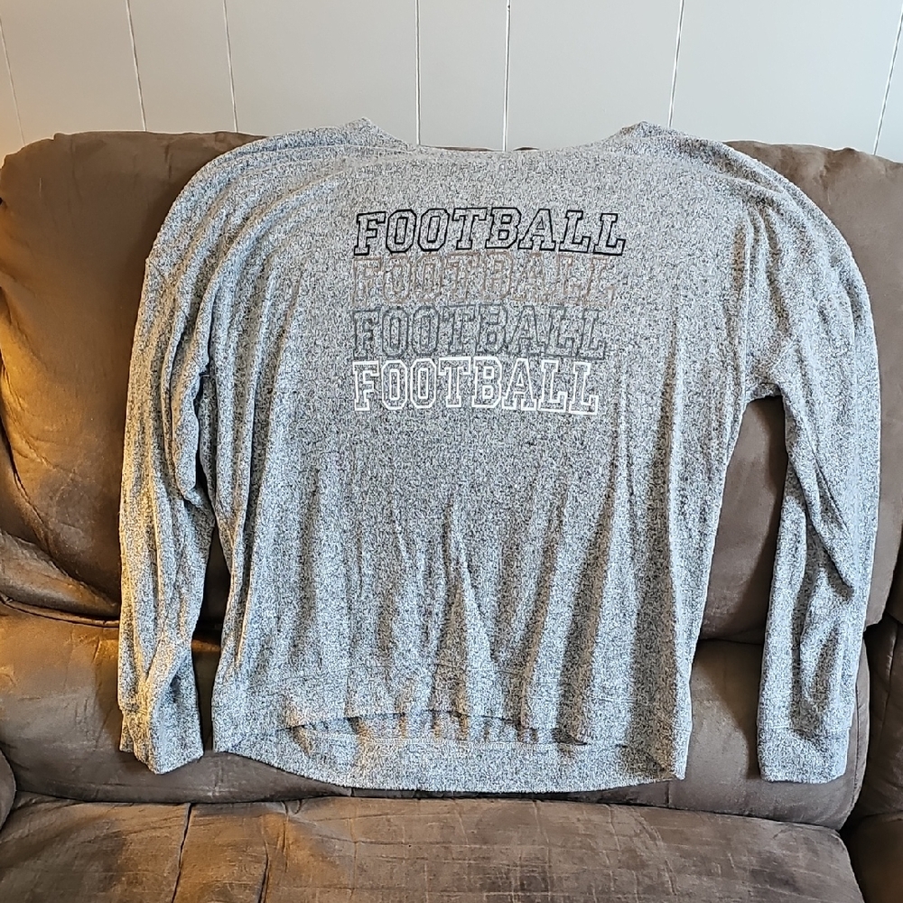 Maurices Gray Long-Sleeve 'Football' Graphic Top